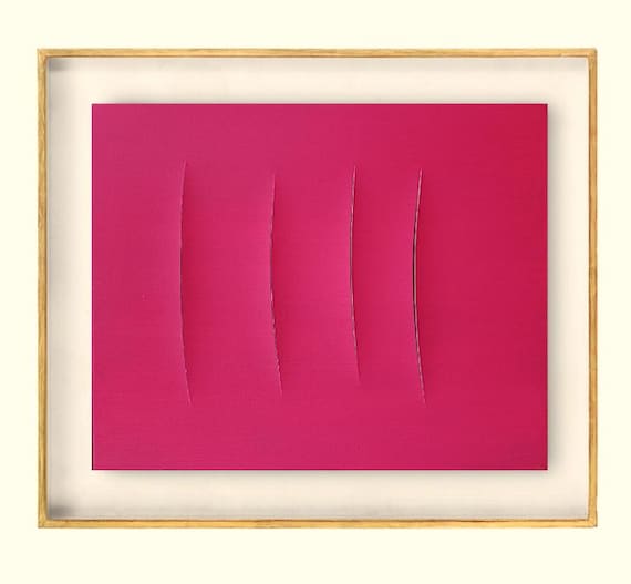 LUCIO FONTANA - Canvas concetto spaziale - ATTESE