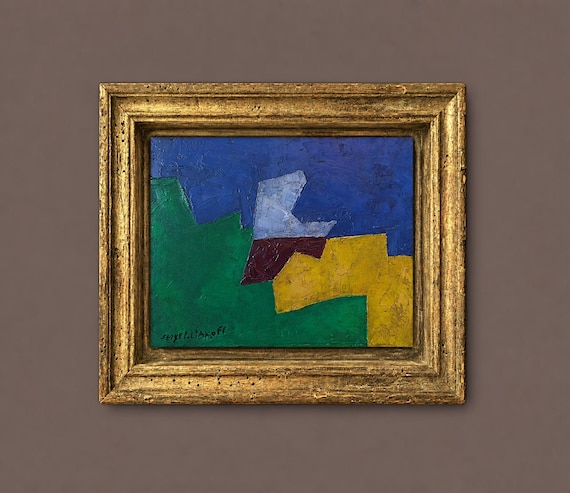 Sergei Poliakoff - very rare oil painting on canvas
