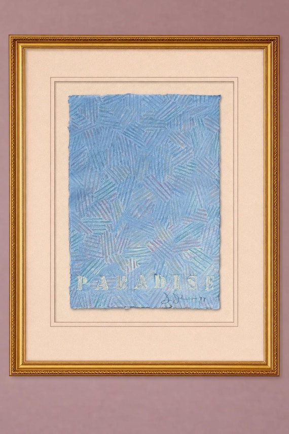 JASPER JOHNS - oil on paper - signed and dated