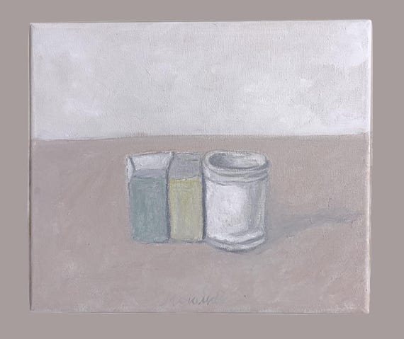 GIORGIO MORANDI - oil painting very rare on canvas