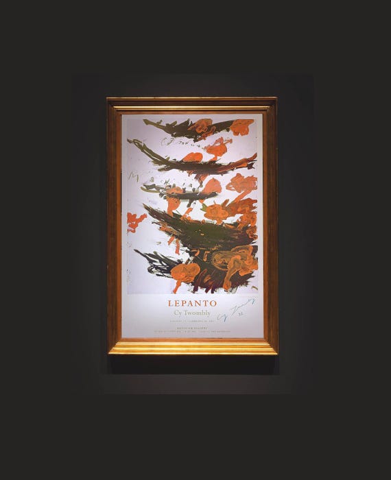 CY TWOMBLY - hand signed - 2002 - LEPANTO