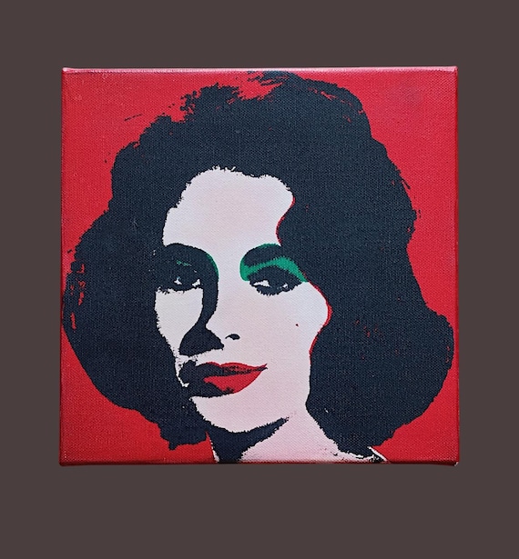 ANDY WARHOL - Canvas silkscreen signed - Liz Taylor
