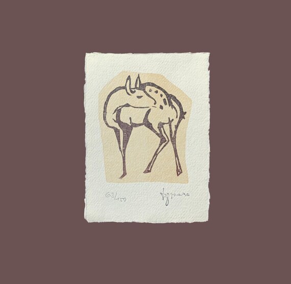 FRANZ MARC - 2-color woodcut