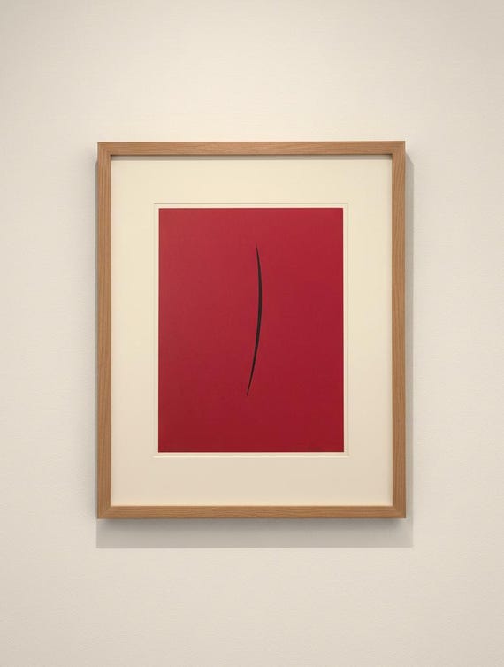 LUCIO FONTANA - Edition Collage cardboard signed unique art piece