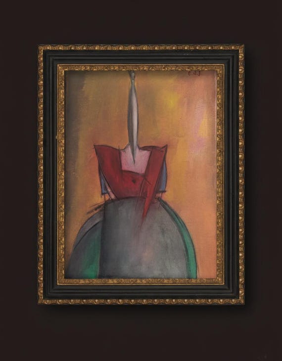 rare Constantino di Salia - oil painting on canvas - signed