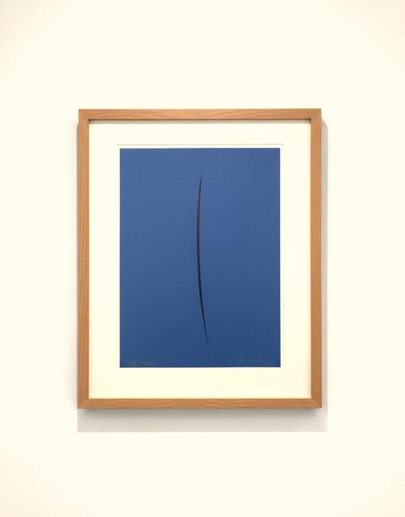 LUCIO FONTANA - Edition Collage cardboard signed unique art piece