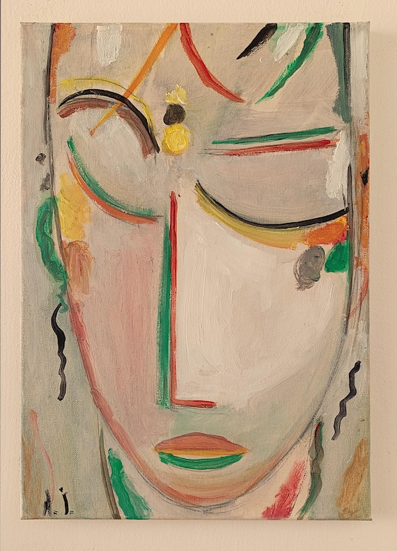 Alexei von Jawlenski - beautifull fine portrait with signature Jawlenski