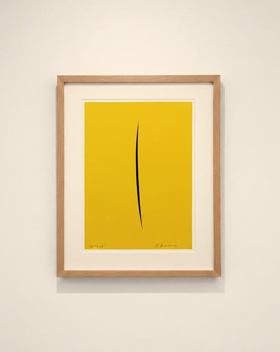 LUCIO FONTANA - Edition Collage cardboard signed unique art piece