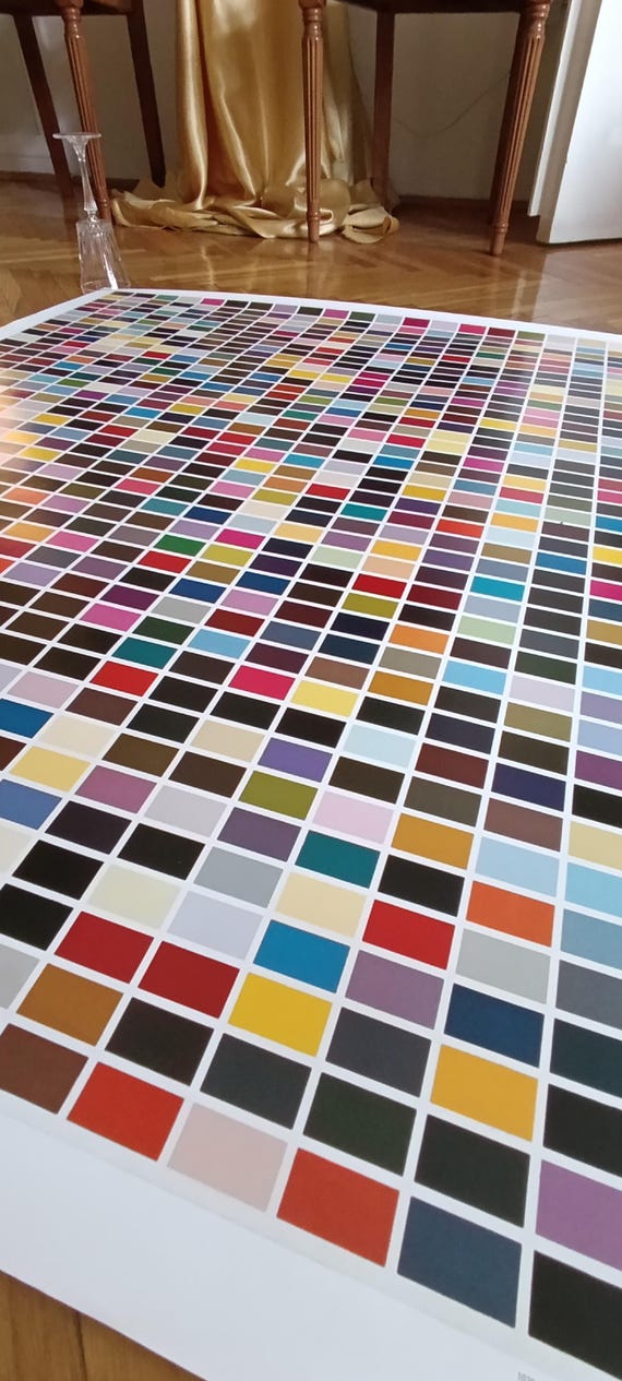 GERHARD RICHTER - handsigned XXL - handsigned and dated- 1025 colors