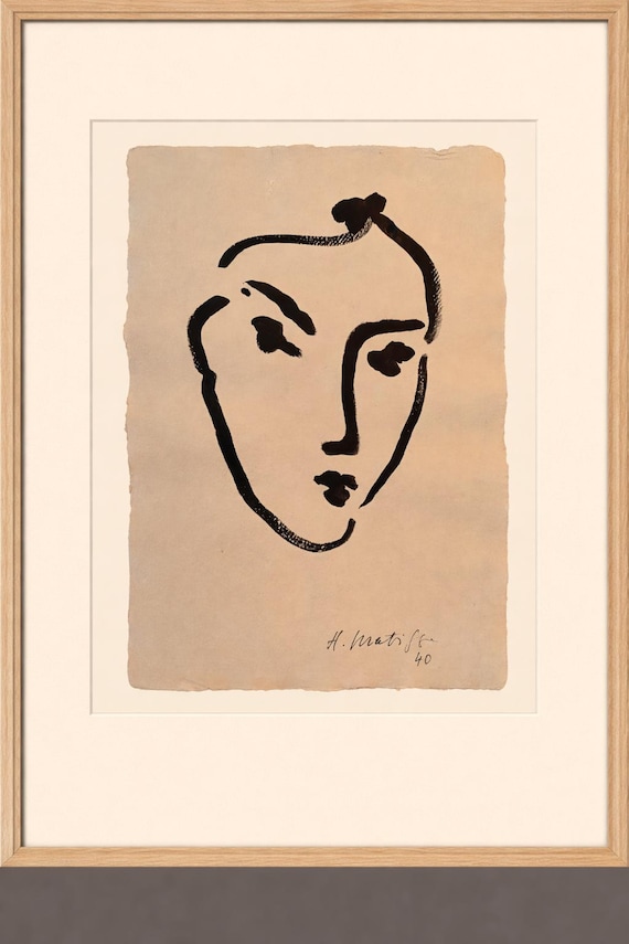 Rare wonderfull Matisse drawing on rag paper signed and dated – French Drawing, Modernist Fine Art Collectible - museum quality