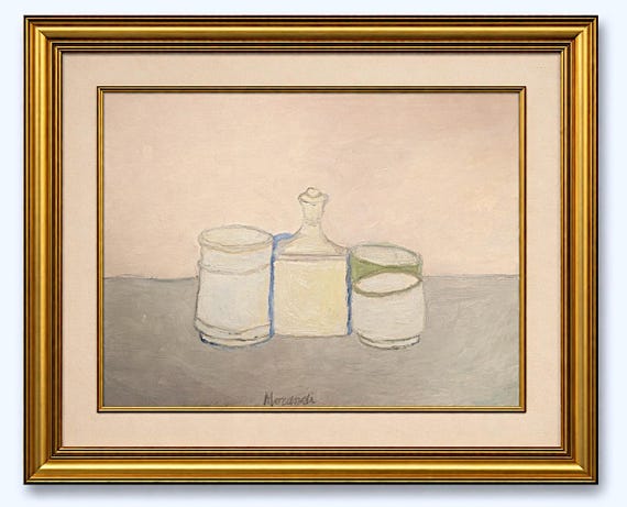 GIORGIO MORANDI - oil painting very rare on canvas