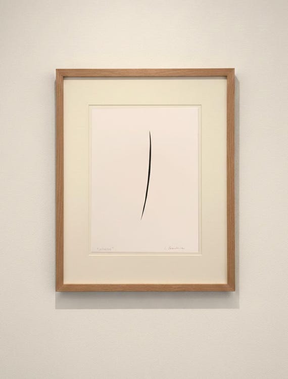 LUCIO FONTANA - Edition Collage cardboard signed unique art piece
