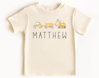 Personalized Construction Shirt, Equipment Shirt, Truck Kids Shirt, Toddler Shirt, Dump Truck Shirt, Boys Shirt, Construction Kids Shirt