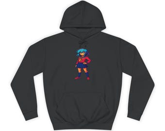 Anime-Inspired Unisex College Hoodie - Cozy Apparel for Students, Gift for Gamers, Perfect for Casual Wear, Hoodie for Anime Lovers