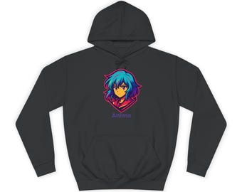 Anime Unisex College Hoodie, Japanese Animation Gift, Kawaii Sweatshirt, Manga Lover Jacket, Cosplay Costume Pullover, Otaku Apparel