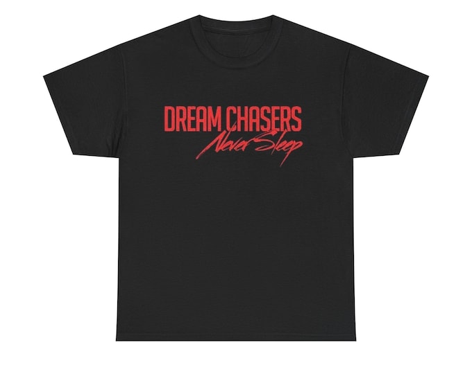 Featured listing image: Dreamchasers Unisex Heavy Cotton Tee, Motivational T-Shirt, Inspiring Graphic Top, Comfortable Tee, Gift for Dreamers