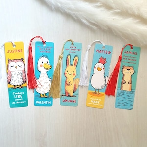 Marque-pages personnalisé pour enfant, cadeau anniversaire personnalisé