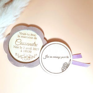 Demande marraine, parrain, faire part naissance