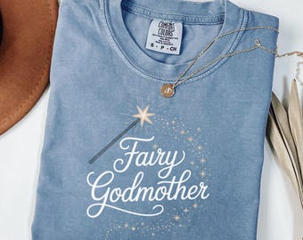 Chemise marraine fée, t-shirt cadeau marraine, chemise proposition de baptême, cadeau marraine fête des mères