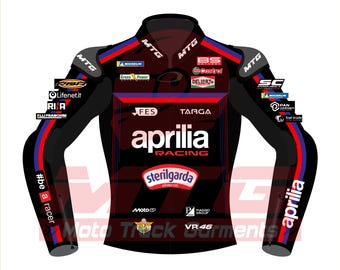 Aprilia Racing Jacket Marco Bezzecchi MotoGP 2026 Chaqueta motera de cuero estilo
