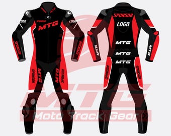 Orange Leather Motorcycle Racing Suit: Custom Fit, CE Armor