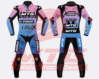 Custom Leather Motorcycle Suit, Racing Gear, Personalized Biker Outfit, Track Riding Suit