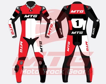 Ducati Corse Suit – Custom Leather Motorcycle Racing Gear, CE Armor, Track & Street MotoGP Style