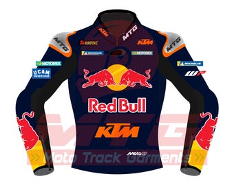 Chaqueta de cuero KTM Racing estilo Pedro Acosta Chaqueta de motociclista Red Bull MotoGP