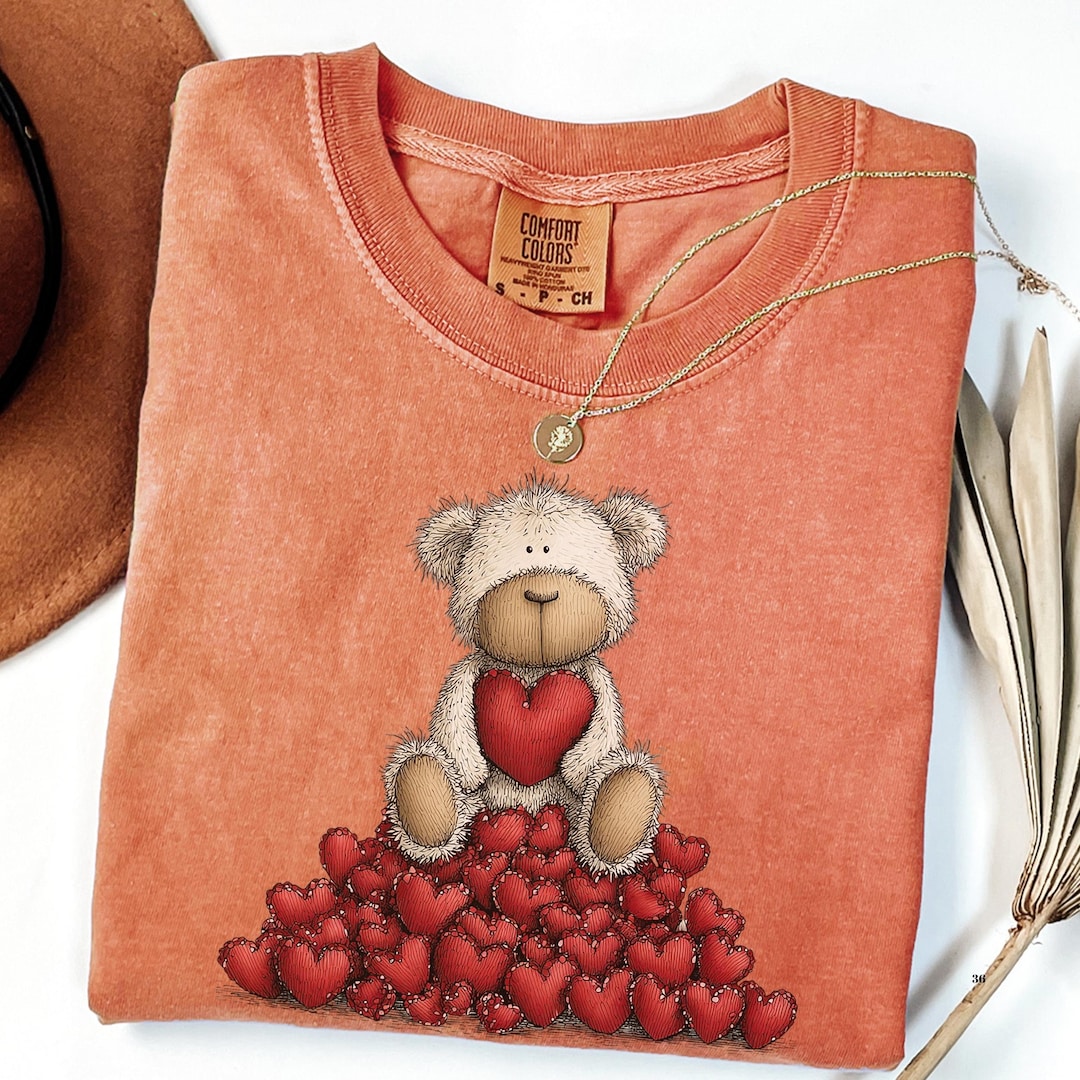 Comfort Colors Teddy Bear Valentine Shirt: Animal Lover Tee - Etsy