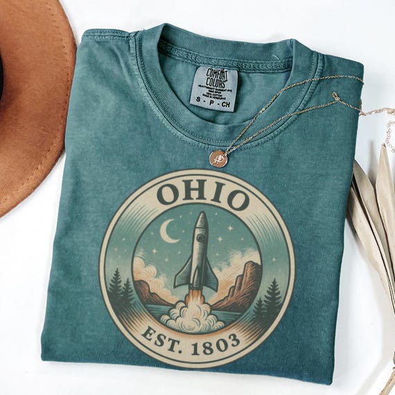 Comfort Colors Ohio State Shirt : Retro Rocket State Tee, Vintage Ohio Gift Sweatshirt