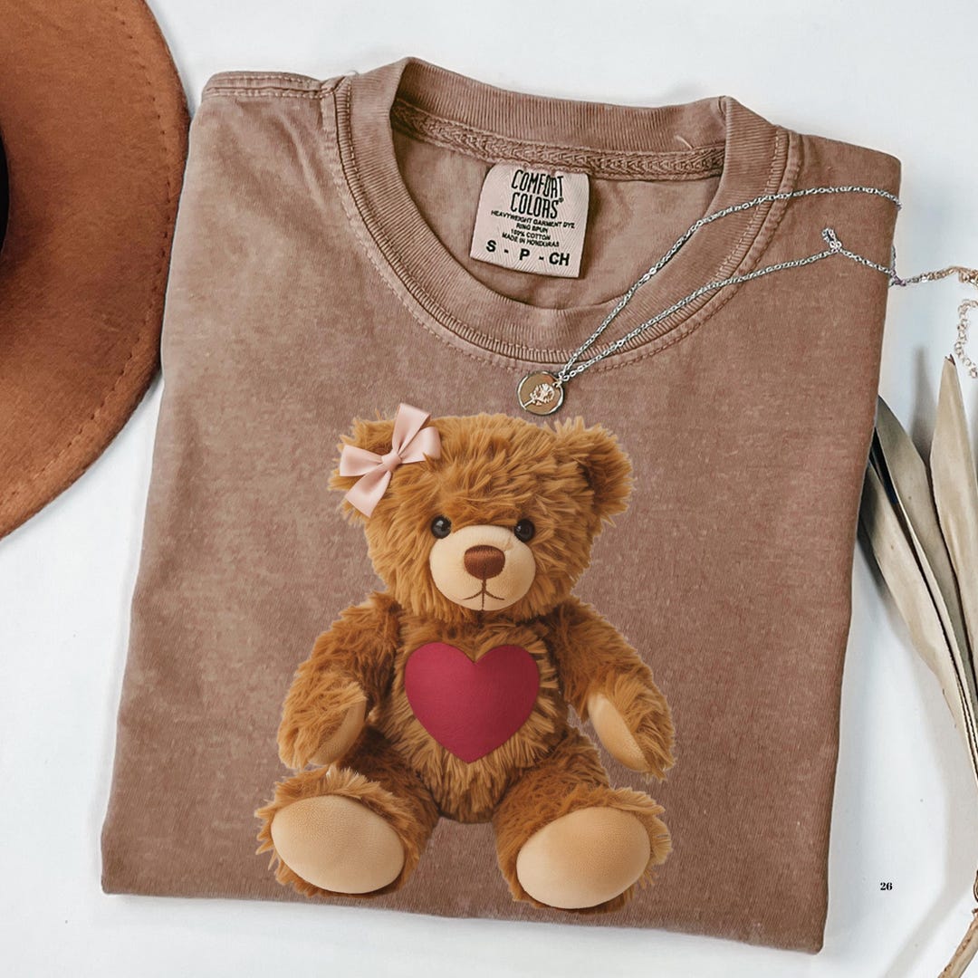 Comfort Colors Teddy Bear Shirt: Valentine Gift Tee - Etsy