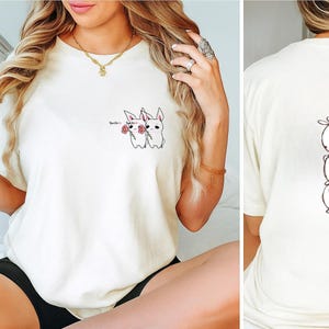 Camiseta de conejito kawaii con dibujos animados / Camiseta unisex suave e informal / Regalo perfecto para amantes de los animales