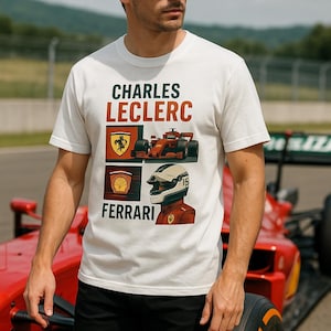 Retro Charles Leclerc T-Shirt - Charles Leclerc F1 Tshirt,Leclerc F1 Shirt,Charles Leclerc Sweatshirt,Charles Leclerc F1 Merch,F1 Shirt Gift