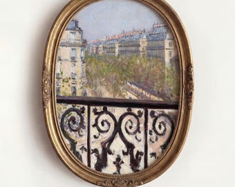 Vintage French Architecture PRINTABLE, Antique European Wall Decor, Paris France City Street DIGITAL Art Print, Cityscape Oil Painting