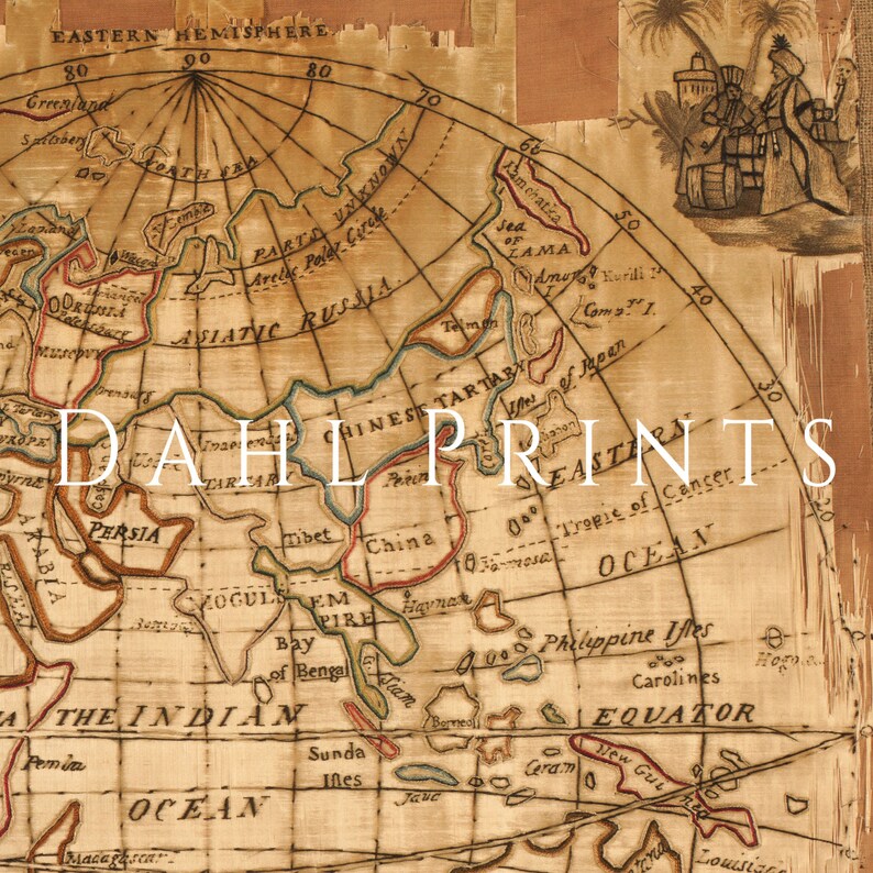 World Map PRINTABLE Art Downloadable Map Art Vintage Historical Wall ...