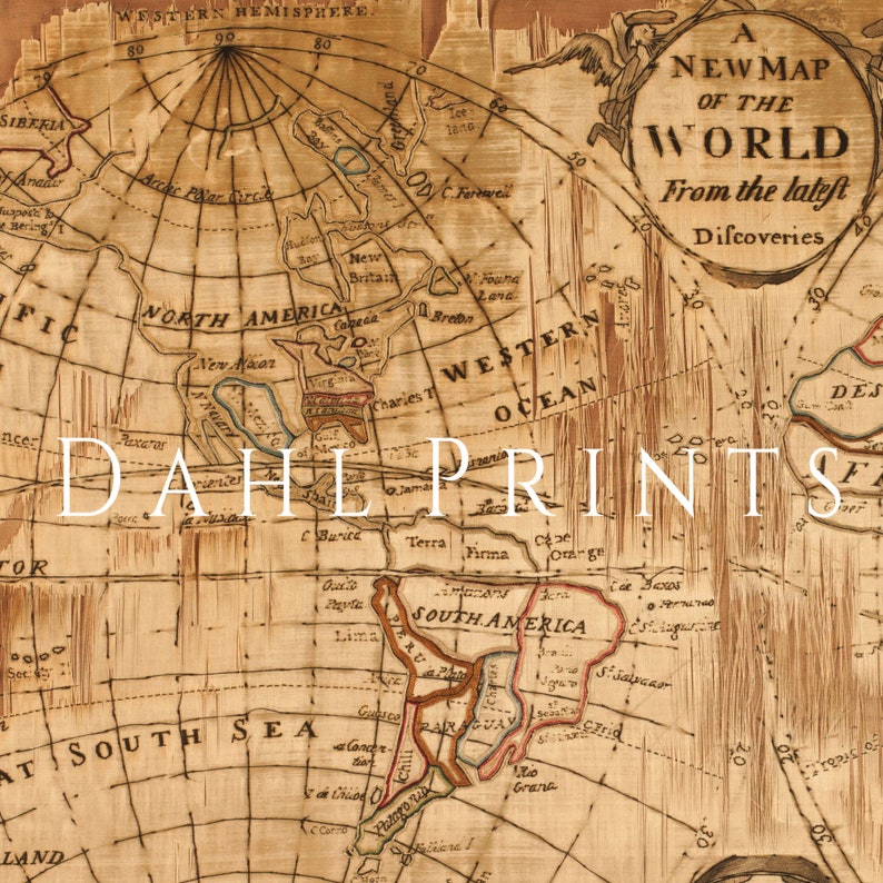 World Map PRINTABLE Art Downloadable Map Art Vintage Historical Wall ...
