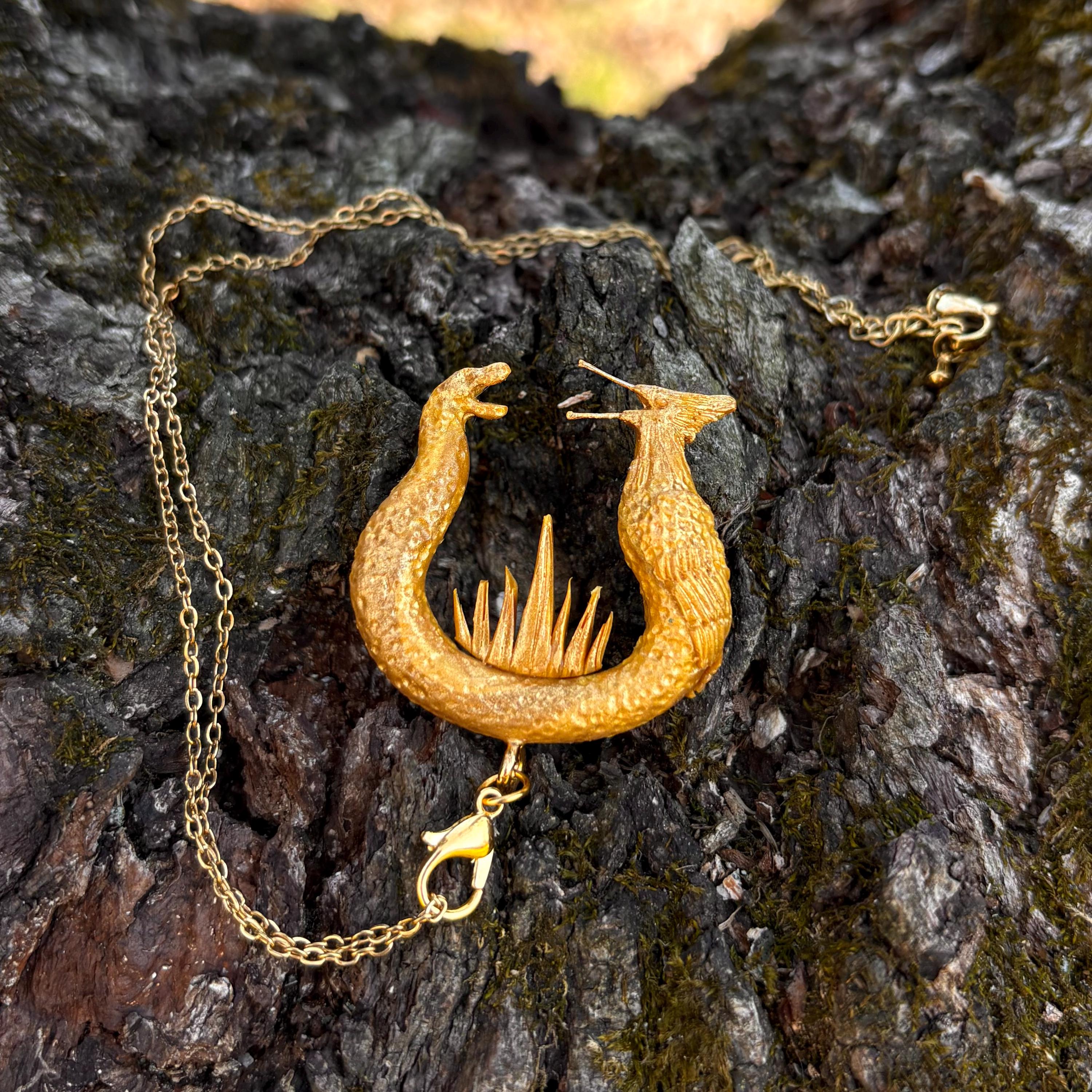 SydsMinis MADE-TO-ORDER Hand-sculpted Hunger Games Inspired Necklace Haymitch&#39;s Flint Striker Polymer Clay Gift Sunrise on the Reaping
