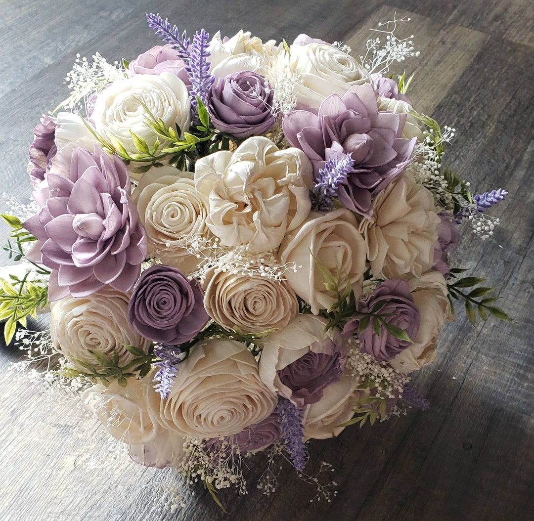 Lavender Sola Flower Bouquet, Lilac Bouquet, Light Purple Flowers