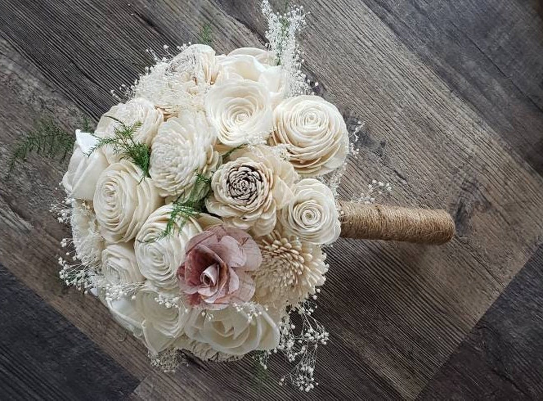 Map Flower Bouquet, Sola Wood Flower, Wooden Flower Bouquet