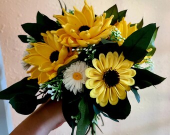 Sunflower Bouquet, Sola Wood Flowers, Wooden Sunflower Bridal