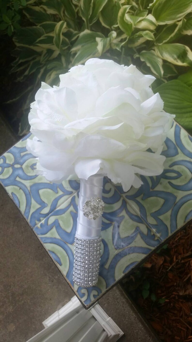 Huge Single Rose Wedding Party Bridal Flowers Faux Rose Prom Accessory Glamelia Bouquet Composite Bouquet Bridesmaid Flower Rose