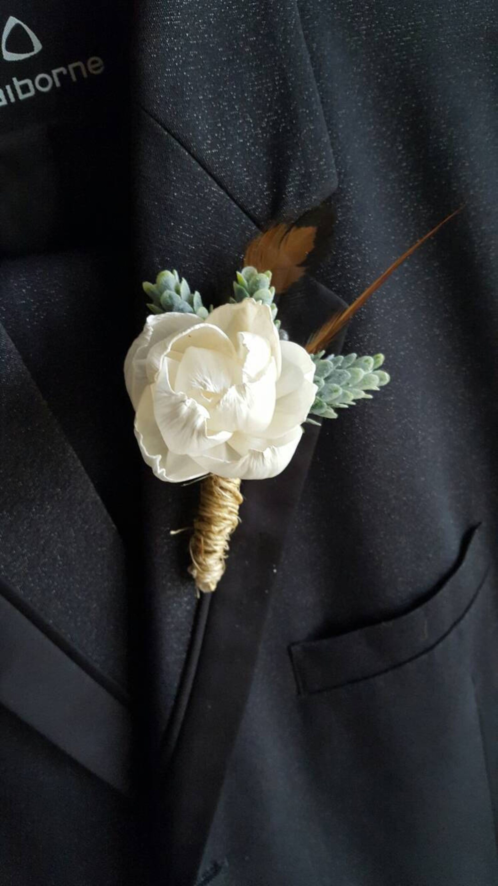 Sola Boutonniere Bohemian Boutonniere Succulent Boutonniere Etsy