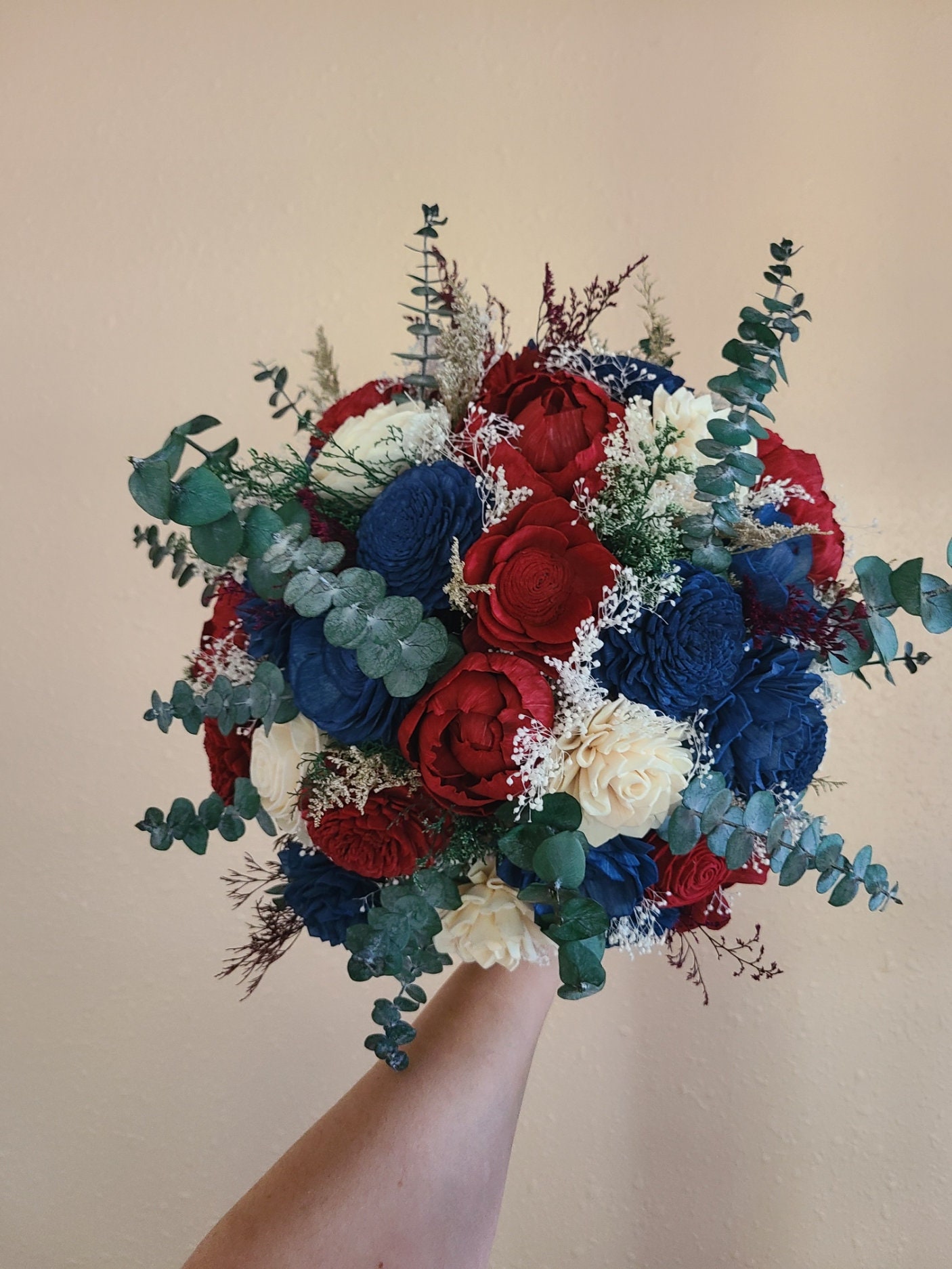 Fiori artificiali rossi per matrimoni, decorazione per fiori fai da te e sfondo per cerimonie nuziali e ricevimenti (190 x 40,6 cm