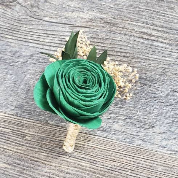 Green Boutonniere - Etsy