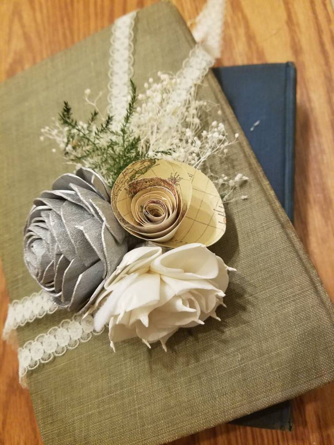 Sola Wood Flower, Sola Corsage, Wrist Corsage, Paper Corsage, Travel