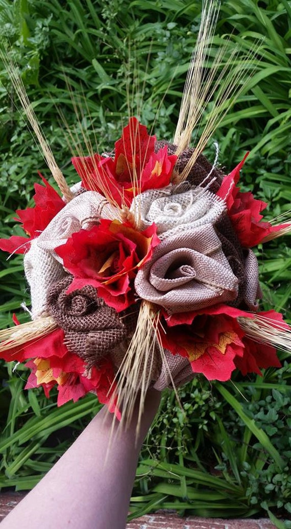 Leaf Roses Maple Leaf Flowers Handmade Roses Burlap Etsy