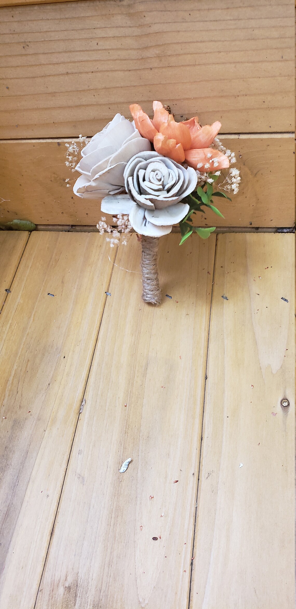 Fall Sola Wood Flower Boutonniere Groom Boutonniere Wooden Etsy