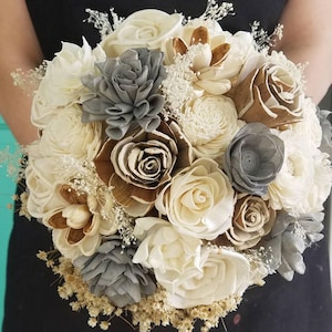 Sola wood flower,  wooden bouquet,  natural flowers,  neutral bouquet,  bride bouquet,  quick shipping,  ready to ship
