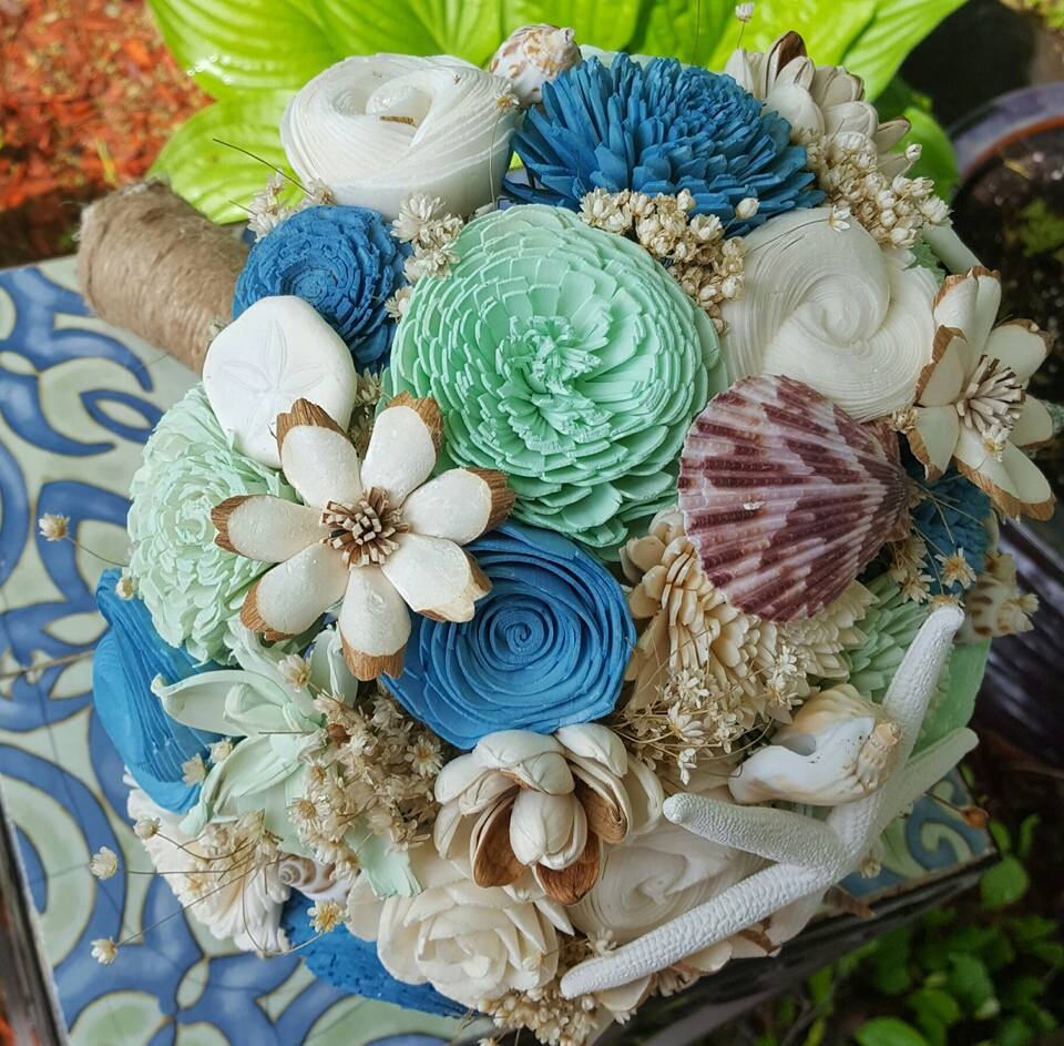 Sola Beach Bouquet, Sola Flower, Wooden Flower Bouquet, Beach