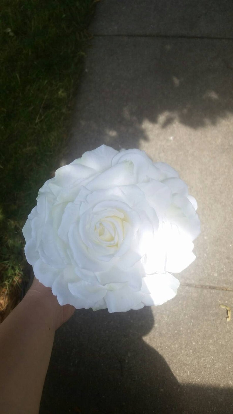 Huge Single Rose Wedding Party Bridal Flowers Faux Rose Prom Accessory Glamelia Bouquet Composite Bouquet Bridesmaid Flower Rose